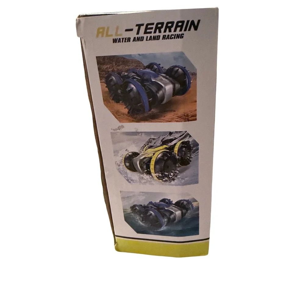 2.4GHz Amphibious RC Stunt Car Water‎ Land Racing Vehicle Rechargeable Blue